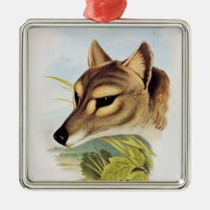 Adorno Metálico Lobo o tigre de Tasmania