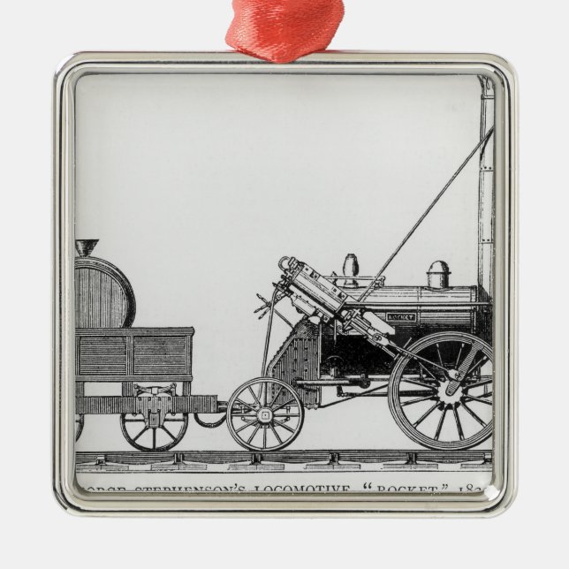 Adorno Metálico Locomotora de George Stephenson, "Rocket", 1829 (Frente)
