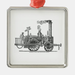 Adorno Metálico Locomotora de vapor temprano