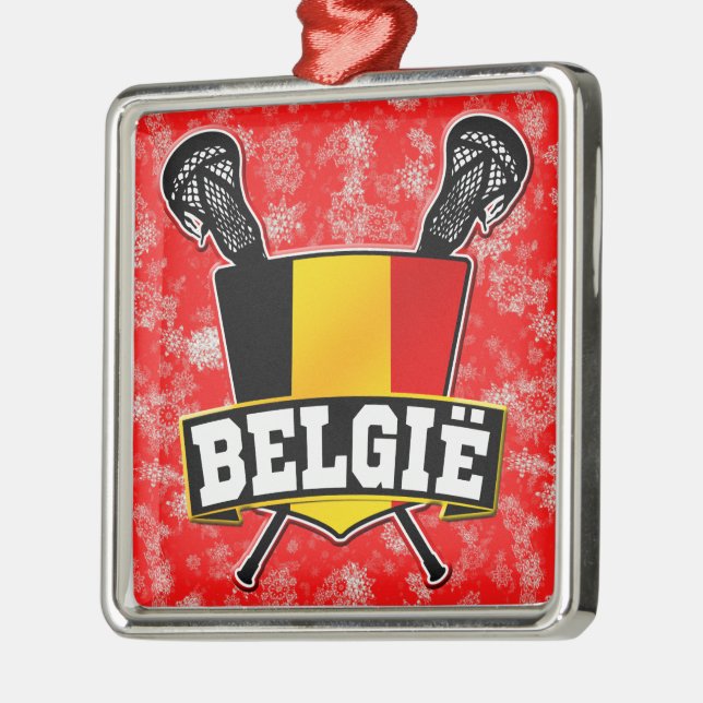 Adorno Metálico Logo de Lacrosse Bandera de Bélgica (Izquierda)