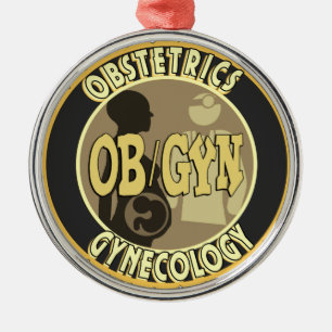 ADORNO METÁLICO LOGO DE MÉDICA FEMENINO DE BADGE OB/GYN