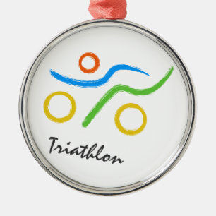 Adorno Metálico Logo de Triathlon
