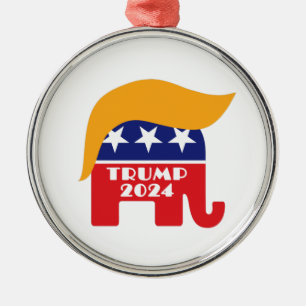 Adorno Metálico Logotipo de cabello de elefante republicano del pr