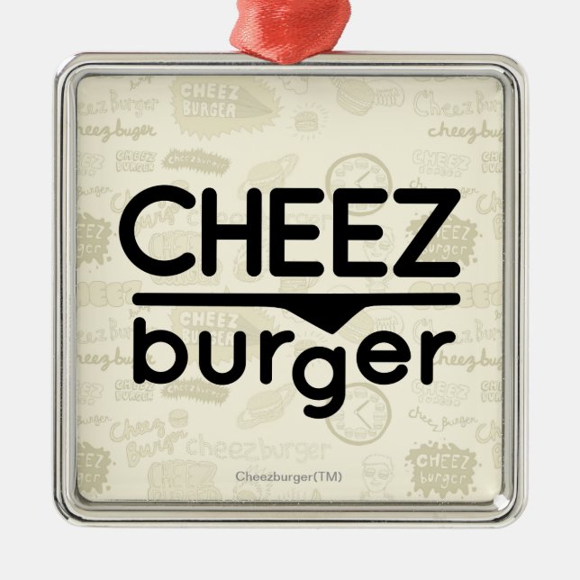 Adorno Metálico Logotipo de Cheezburger (negro) (Frente)