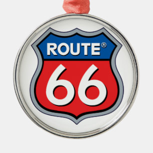 Adorno Metálico Logotipo de la ruta 66