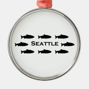 Adorno Metálico Logotipo de los salmones de Seattle Washington