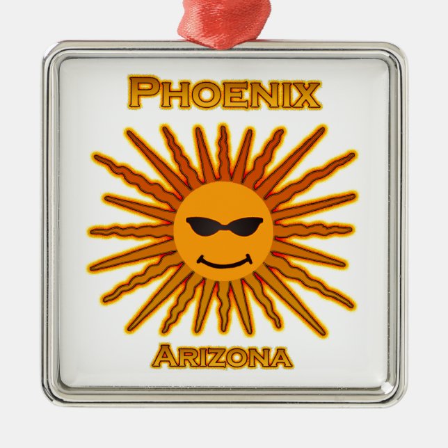 Adorno Metálico Logotipo de Phoenix Arizona Sun (Frente)