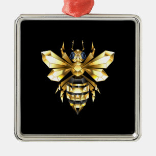 Adorno Metálico Logotipo de Relieve metalizado dorado falso poligo