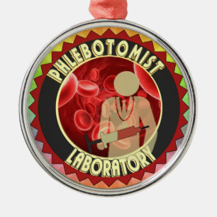 ADORNO METÁLICO LOGOTIPO DE SANGRE FLEBOTOMISTA