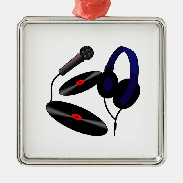 Adorno Metálico Logotipo del disc jockey (Frente)