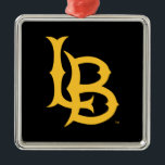 Adorno Metálico Logotipo del estado de Long Beach<br><div class="desc">Mira estos diseños de Long Beach de la Universidad Estatal de California. Muestra tu Orgullo Estatal de California con estos nuevos productos de la Universidad. Estos son los regalos perfectos para el estudiante, alumno, familia, amigo o fan de Long Beach en su vida. Todos estos productos de Zazzle están en...</div>