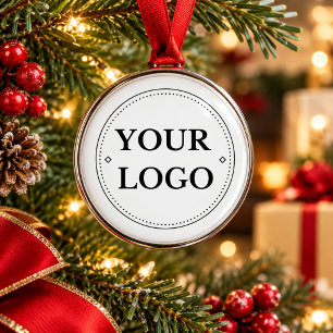 Adorno Metálico Logotipo empresarial moderno de Navidad