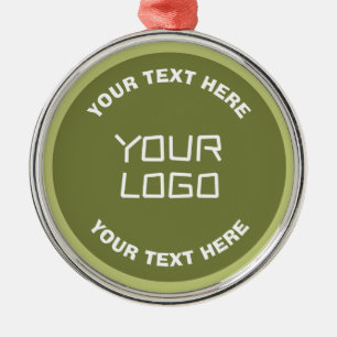 Adorno Metálico Logotipo o diseño cargado y texto editable en cual