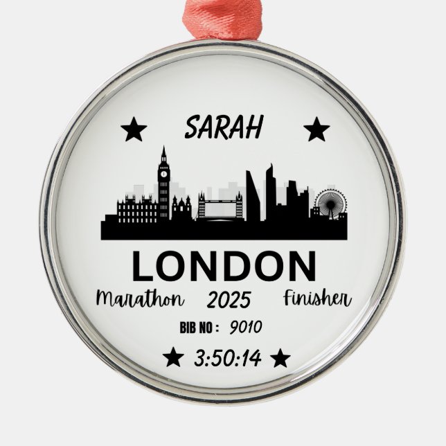 Adorno Metálico London Marathon Finisher Running Keepsake Gift (Frente)