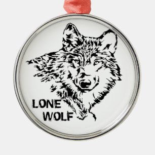 Adorno Metálico Lone Wolf Sketch
