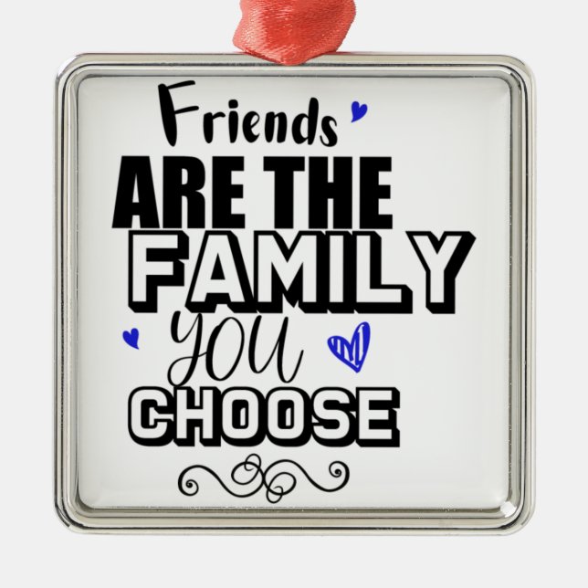 Adorno Metálico Los Amigos Son La Familia Que Elige (Frente)