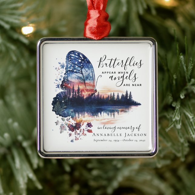 Adorno Metálico Los ángeles de mariposas citan homenaje (Árbol)