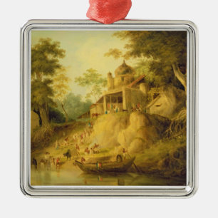 Adorno Metálico Los bancos del Ganges, c.1820-30 (aceite en lona)