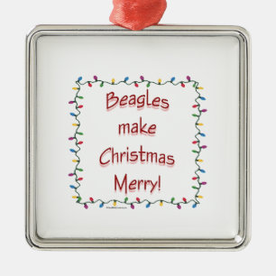 Adorno Metálico Los Beagles Hacen Que Los Navidades Se Encanten