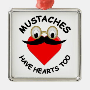 Adorno Metálico Los bigotes también tienen corazón