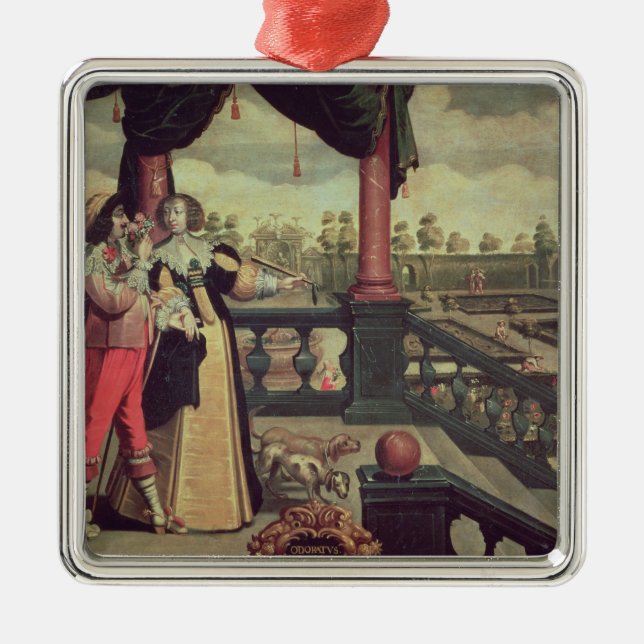 Adorno Metálico Los cinco sentidos - olor (Frente)