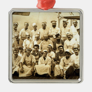 Adorno Metálico Los cocineros de la nave a bordo del R.M.S.