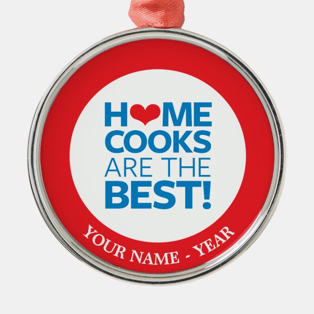 Adorno Metálico Los cocineros del hogar son el mejor (Frente)