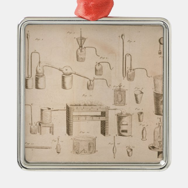 Adorno Metálico Los elementos de la química" (Frente)