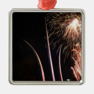 Adorno Metálico Los fuegos artificiales encienden para arriba el