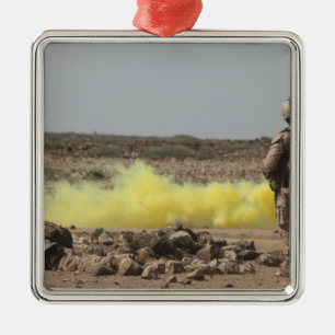 Adorno Metálico Los infantes de marina proporcionan seguridad