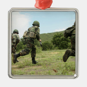 Adorno Metálico Los infantes de marina tailandeses reales acometen