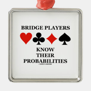 Adorno Metálico Los jugadores de puente saben sus juegos de la