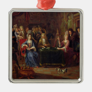 Adorno Metálico Los jugadores de tarjeta, 1699