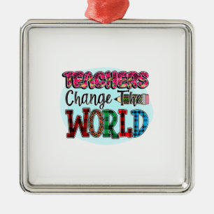 Adorno Metálico Los maestros cambian el mundo