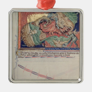 Adorno Metálico Los mandíbulas del infierno que tragan el dragón