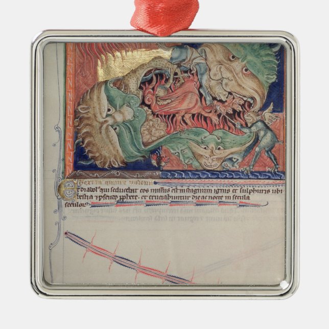 Adorno Metálico Los mandíbulas del infierno que tragan el dragón (Frente)