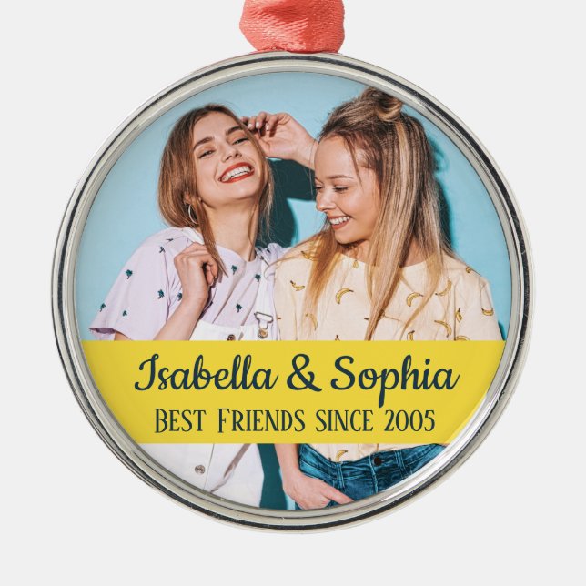 Adorno Metálico Los mejores amigos para siempre moderna foto de BF (Frente)