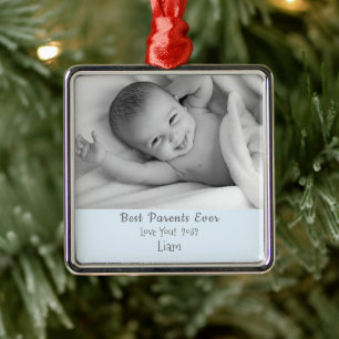 Adorno Metálico Los mejores padres de todos los Navidades fotográf