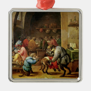 Adorno Metálico Los monos en la escuela