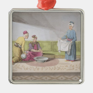 Adorno Metálico Los musulmanes que realizan sus abluciones,