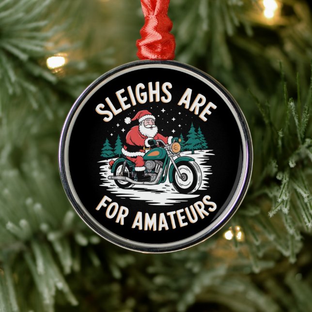 Adorno Metálico Los Navidades Amateurs Motocicleta Biker (Árbol)