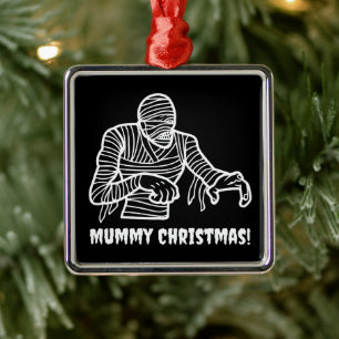 Adorno Metálico Los Navidades de la momia espantaron el horror