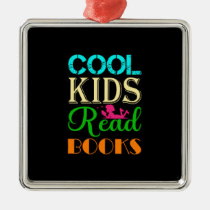 Adorno Metálico Los niños del profesorado Guay leen libros