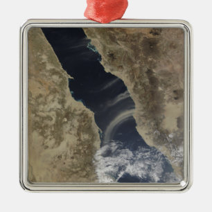 Adorno Metálico Los penachos del polvo descargan la costa de la