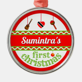 Adorno Metálico Los primeros Navidades (trinitenses) de tu bebé