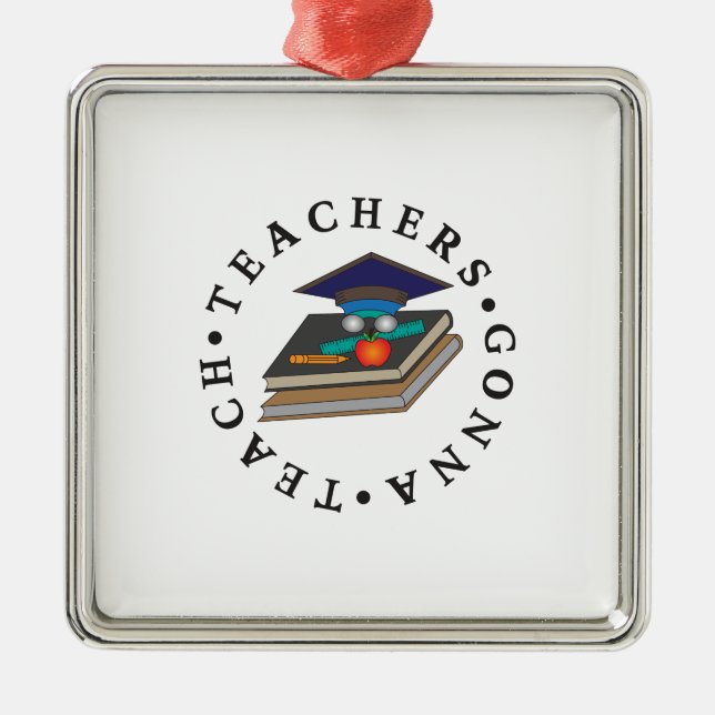 Adorno Metálico Los profesores van a enseñar (Frente)