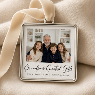 Adorno Metálico Los regalos más grandes de abuelo personalizado