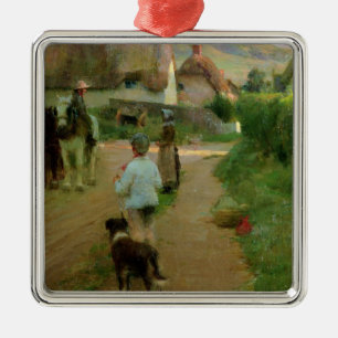 Adorno Metálico Los rezagados, 1888 (aceite en lona)