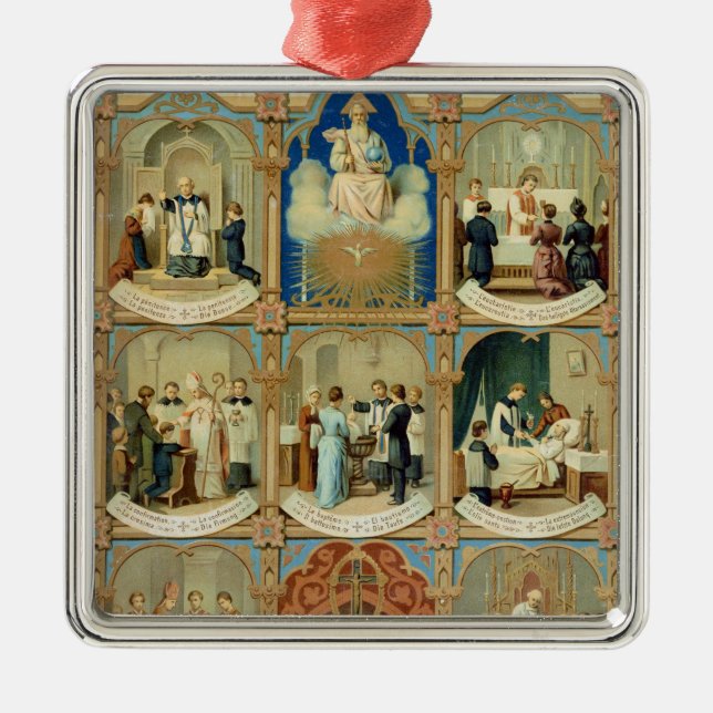 Adorno Metálico Los siete sacramentos (Frente)