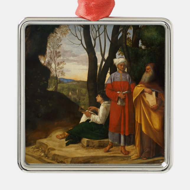 Adorno Metálico Los tres filósofos (sabios) (de Giorgione) (Frente)